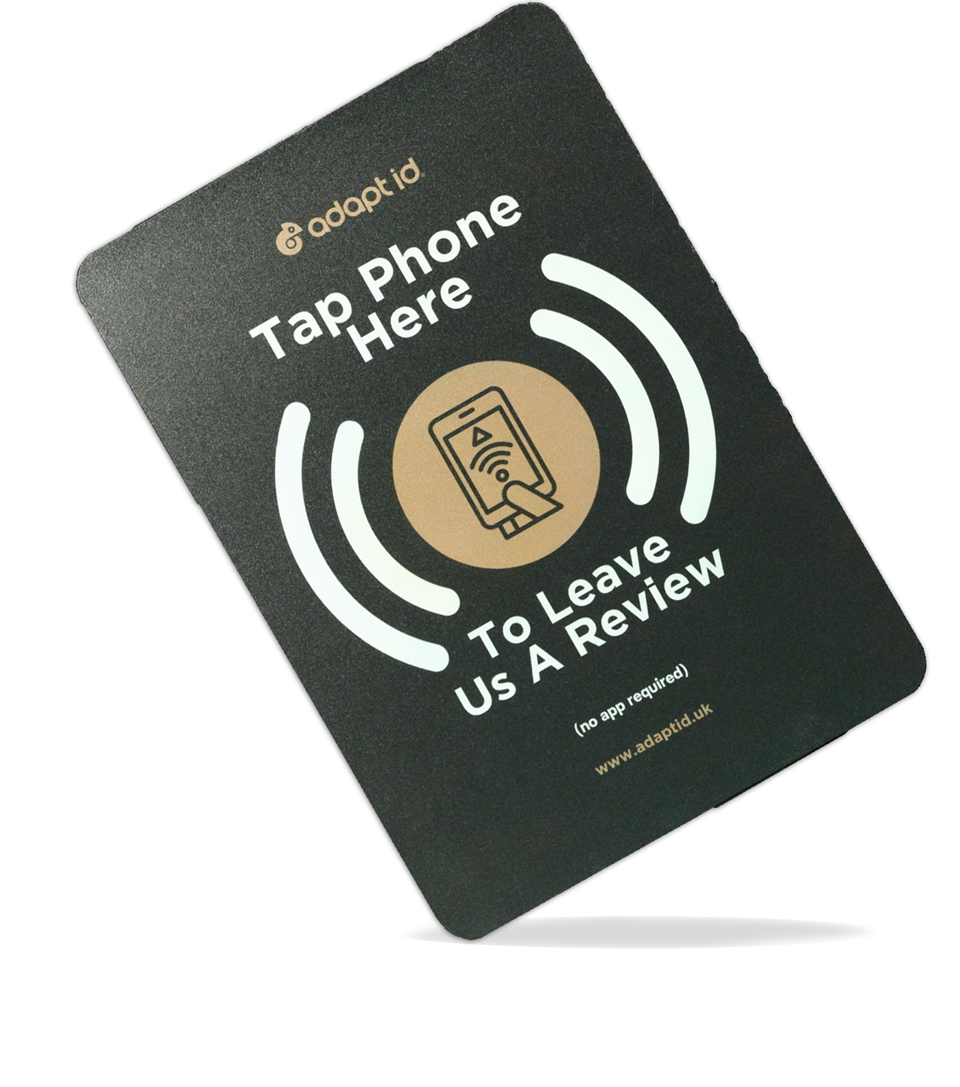 Contactless Review Us On Social Media A5 Foam Board Sign Black