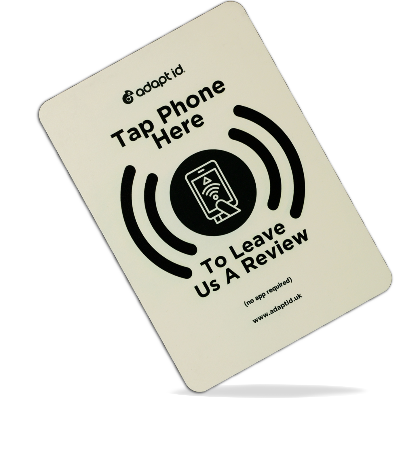 NFC Review Us On A5 Contactless Sign In White